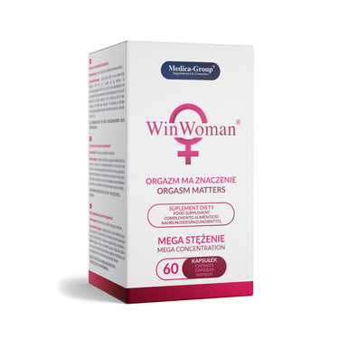 Close-up of Win Woman Tablets (60 pack) - Luxurious Female Enhancing Tablets to amplify excitement and sensations.